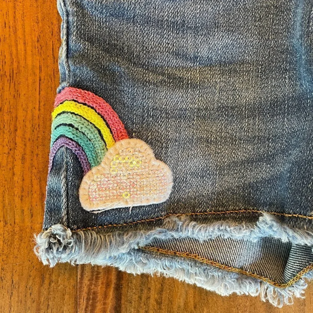 Cat & Jack Denim Rainbow Shorts 🌈